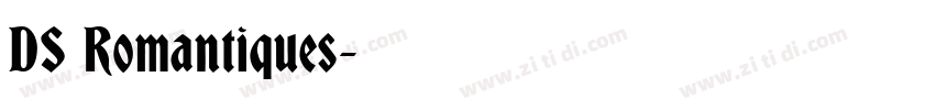 DS Romantiques字体转换